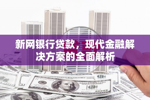 互助新网银行贷款，现代金融解决方案的全面解析