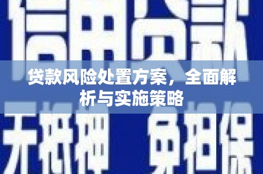 互助贷款风险处置方案，全面解析与实施策略